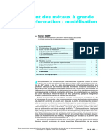 Comportement Des Métaux À Grande Vitesse de Déformation - Modélisation