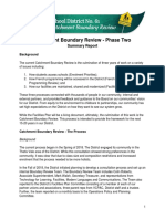 Catchment Boundary Review Phase Two Summary Report