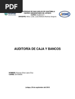 Auditoría de Caja y Bancos