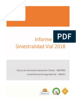 Informe Anual de Siniestralidad Vial 2018