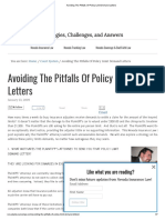 Avoiding The Pitfalls of Policy Limit Demand Letters