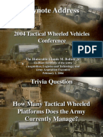 Keynote Address: 2004 Tactical Wheeled Vehicles Conference