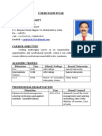 Curriculum Vitae Sanjiv Chakravarty: Education Year School/ College Board/ University