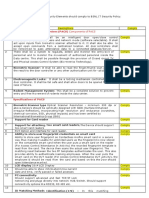 Access Control System Complyance Sheet