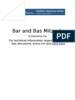 Bar and Bas Mitzvah: For Technical Information Regarding Use of This Document, Press CTRL and