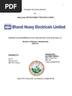 Recruitment Process in Bhel File Kaveri Verma