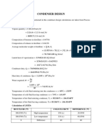 Condenser Design: Calculation of LMTD: Hot Fluid (Cold Fluid (Difference (