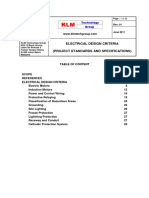 Electrical Design Criteria (Project Standards and Specifications)