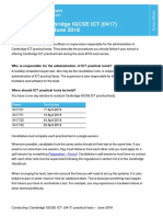 Conducting Cambridge IGCSE ICT 0417 Practical Tests June 2018 Final PDF