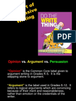 Argumentative Writing