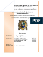 Universidad Nacional Mayor de San Marcos Facultad de Química, Ingeniería Química Escuela Académico-Profesional de Ingeniería Química