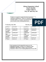 Finals Schedule Spring 2018