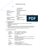 Curriculum Vitae Actualizado Al 01 de Febrero Del 2019