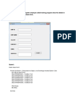 Q17. Create An Application To Register Employee Called Training Program Show The Details in Another Form by Using Windows Form. Ans