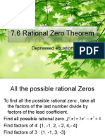 7.6 Rational Zero Theorem