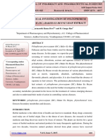 Phytochemical Investigation of Peltophorum: Pterocarpum (DC.) Baker Ex Heyne Leaf Extract