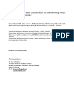 Influence of Polymer Ratio and Surfactants On Controlled Drug Release From Cellulosic Microsponges