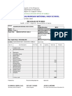 Salinungan National High School: Program of Works