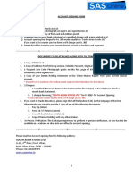 Account Opening Form Quick Checklist