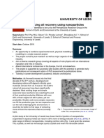 Enhancing Oil Recovery Using Nanoparticles: Supervisors: Prof. Paul W.J. Glover