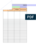 Stakeholder Consultation Meetings Template