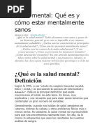 Salud Mental