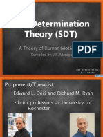 Self-Determination Theory (SDT) : A Theory of Human Motivation