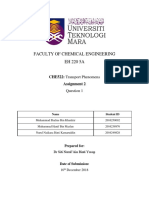 Transport Phenomena Question 1