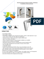 Data Sheet For Electro Mechanical Tripod Turnstile Updated