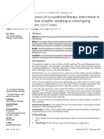 To Study The Effectiveness of Occupational Therapy Intervention in School Going Children Aged Between 12-17 Years PDF