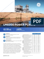 Lm6000 Power Plants: Simple Cycle Efficiency Simple Cycle Output