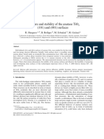 Structure and Stability of The Anatase Tio 2 (101) and (001) Surfaces