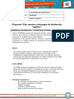 Propuesta "Plan Maestro y Estrategias de Distribución Logística"