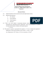 Mechanical Engineering Department Mechanical Vibration (Met-351) Tutorial 1