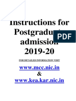 PG Admission Proforma 2019-20