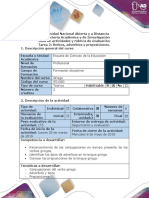 Guía de Actividades y Rúbrica de Evaluación-Tarea 2. Conjugar Verbos, Adverbios y Preposiciones