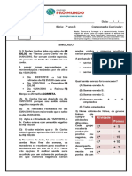 Simulado I - 7 Ano B