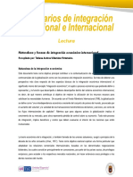 Lectura 2 - Naturaleza y Formas de Integracion Economica Internacional - Tatiana Villamizar