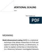 Multidimentional Scaling: Submitted To Prof. Bisliah