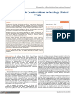 Data and Analysis Considerations in Oncology Clinical Trials