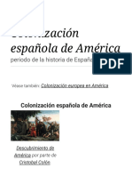 Colonización Española de América - Wikipedia, La Enciclopedia Libre PDF