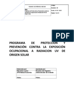 Programa de Protección y Prevención RADIACION UV FRISOLAGRO