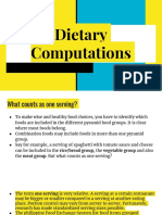 Dietary Computations