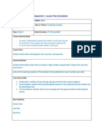 Appendix 1: Lesson Plan (Template)