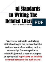 Ethical Standards in Writing The Related Literature