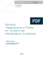 Recetas Vegetarianas y Postres en La Dieta Del Metabolismo Acelerado