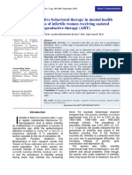 Effect of CBT in Mental Health and Hardiness of Infertile Women Receiving Assisted Reproductive Therapy