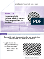 TOPIC 3.5: How Does Light Behave When It Moves From One Medium To Another?