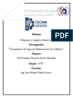 Tratamiento de Agua de Alimentación de Caldera