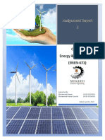 Assignment Report-2 On Renewable Energy (Course Energy Environment ENEN 671) - Rev2